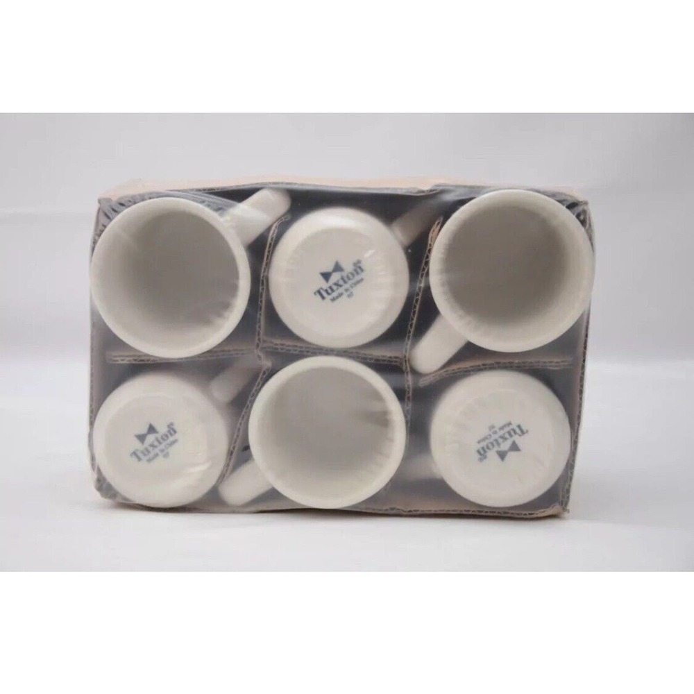 Tuxton 8oz Coffee‎ Or Tea Mugs Restaurant/ Diner Style (6 pack) White